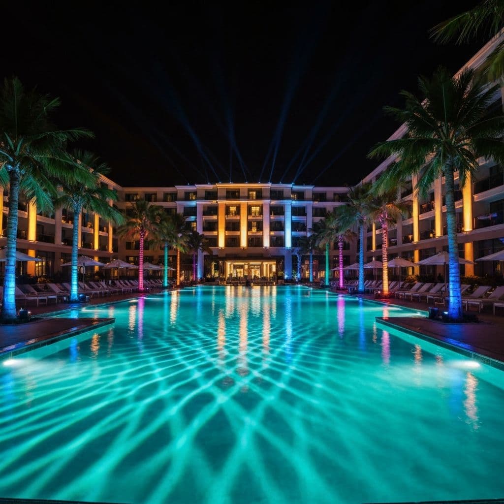 Hospitality LED lighting installation